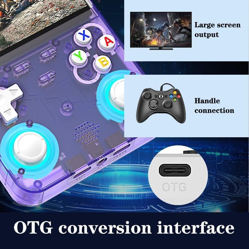 R36 Ultra Retro Handheld Game Console, with 128G Built-in 40000+ Games