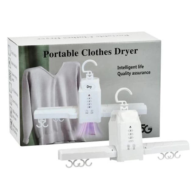 Foldable Clothes Dryer with Electric Shoe Drying Rack & Heater Hangers-Foldable Clothes Dryer with Electric Shoe Drying Rack & Heater Hangers