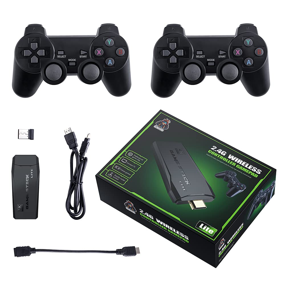 Retro Gaming Console M8 64G Wireless Game Stick,20000+ Games 4K HDMI Output Plug and Play Handheld Game Console with 2.4G Wireless Controller Gamepad-Retro Gaming Console M8 64G Wireless Game Stick,20000+ Games 4K HDMI Output Plug and Play Handheld Game Console with 2.4G Wireless Controller Gamepad