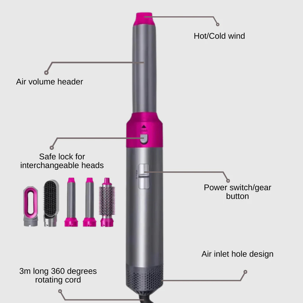 5 IN 1 HAIRSTYLER – NR. 1 DYSON ALTERNATIVE 1000W-5 IN 1 HAIRSTYLER – NR. 1 DYSON ALTERNATIVE 1000W