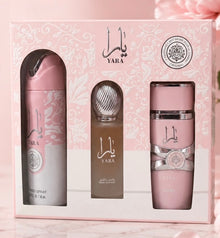 Lattafa Yara SET, 100ml Yara Perfume, 200ml body spray, 50ml hair mist