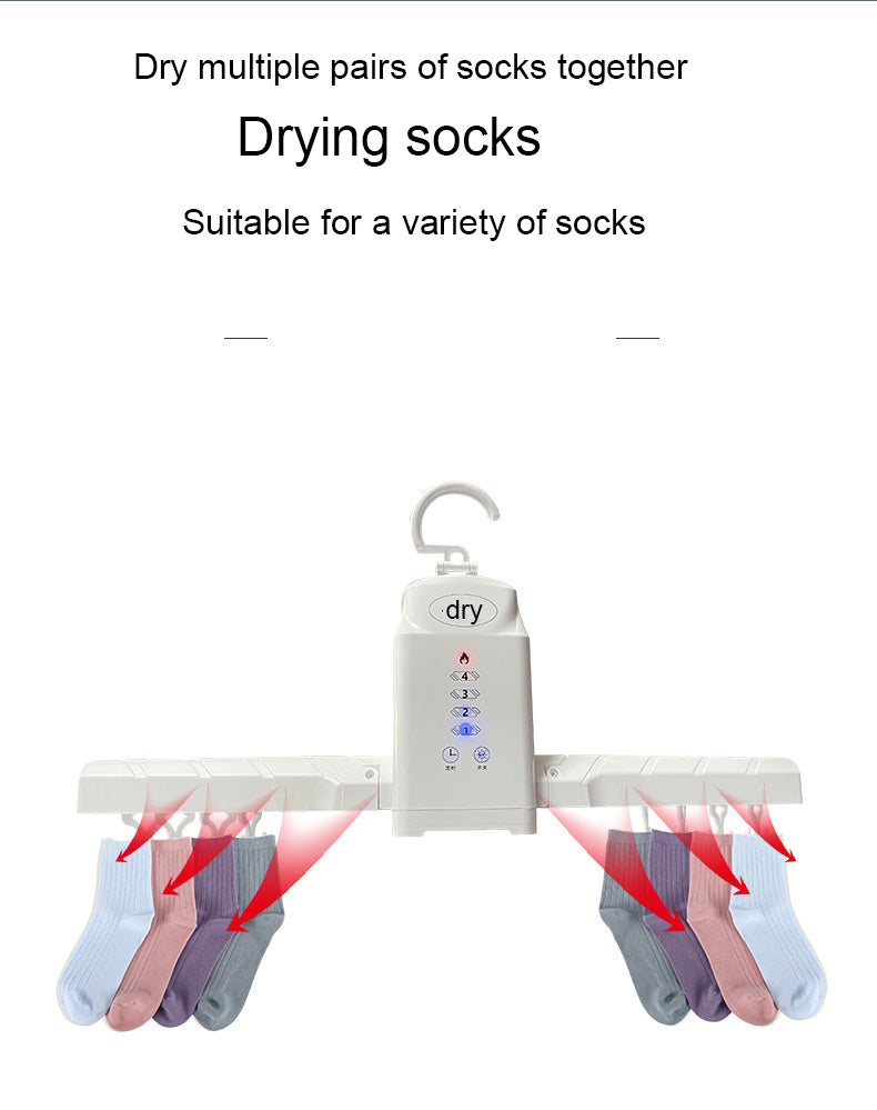 Foldable Clothes Dryer with Electric Shoe Drying Rack & Heater Hangers-Foldable Clothes Dryer with Electric Shoe Drying Rack & Heater Hangers