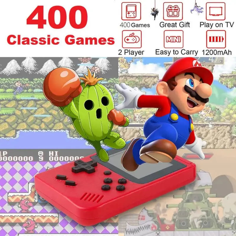 Sup Game Box – Konsolë Retro me 400 Lojëra, Ekran 3 Inch,