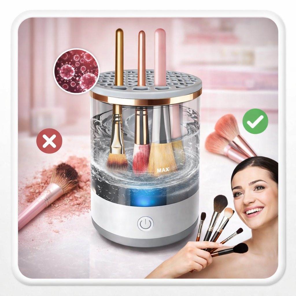 Pastro brushat e make-up-it për disa sekonda-Pastro brushat e make-up-it për disa sekonda