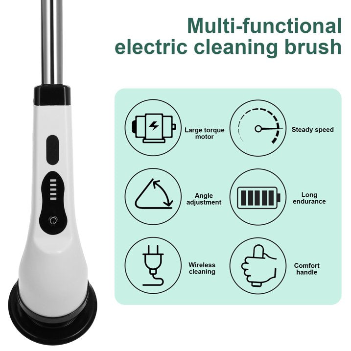 9in1 Lichffy Electric Spin Scrubber, Cordless Floor Scrubber Machine with 6 Cleaning Pads-9in1 Lichffy Electric Spin Scrubber, Cordless Floor Scrubber Machine with 6 Cleaning Pads