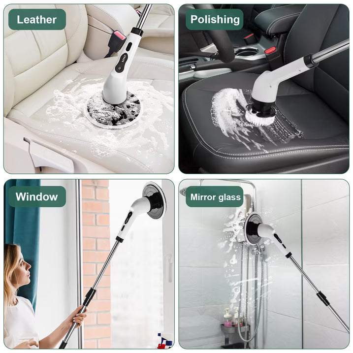 9in1 Lichffy Electric Spin Scrubber, Cordless Floor Scrubber Machine with 6 Cleaning Pads-9in1 Lichffy Electric Spin Scrubber, Cordless Floor Scrubber Machine with 6 Cleaning Pads