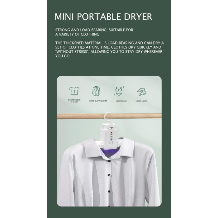 Foldable Clothes Dryer with Electric Shoe Drying Rack & Heater Hangers