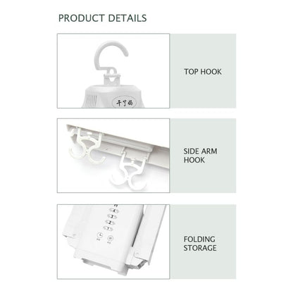 Foldable Clothes Dryer with Electric Shoe Drying Rack & Heater Hangers