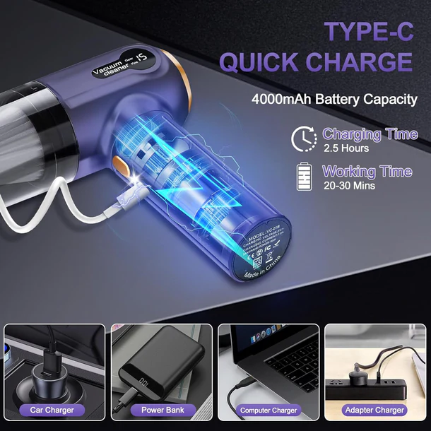 4-in-1 Portable Vacuum Cleaner  - VC-01B