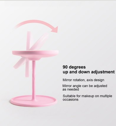 Pasqyrë Make Up me LED dhe Mbajtëse Aksesionesh