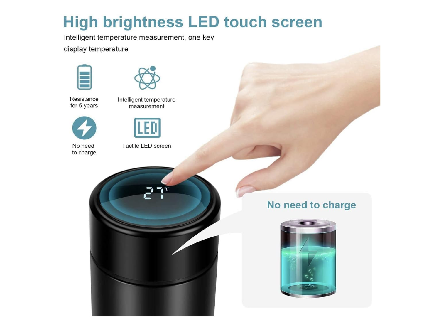 Kupa e Mençur - Ekran LED i Temperaturës 