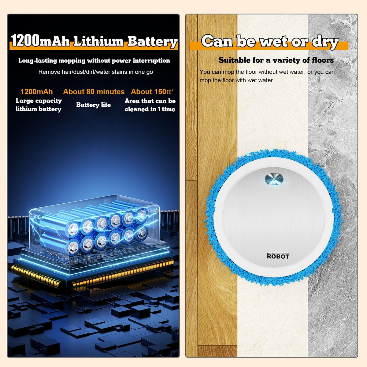 Robot Mop, Quiet Smart Mopping Robot-Robot Mop, Quiet Smart Mopping Robot