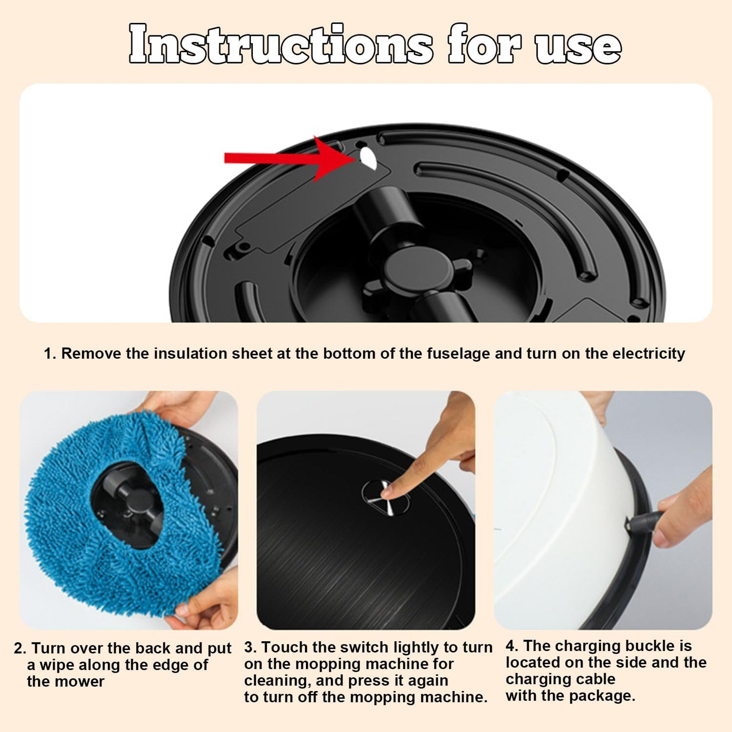 Robot Mop, Quiet Smart Mopping Robot