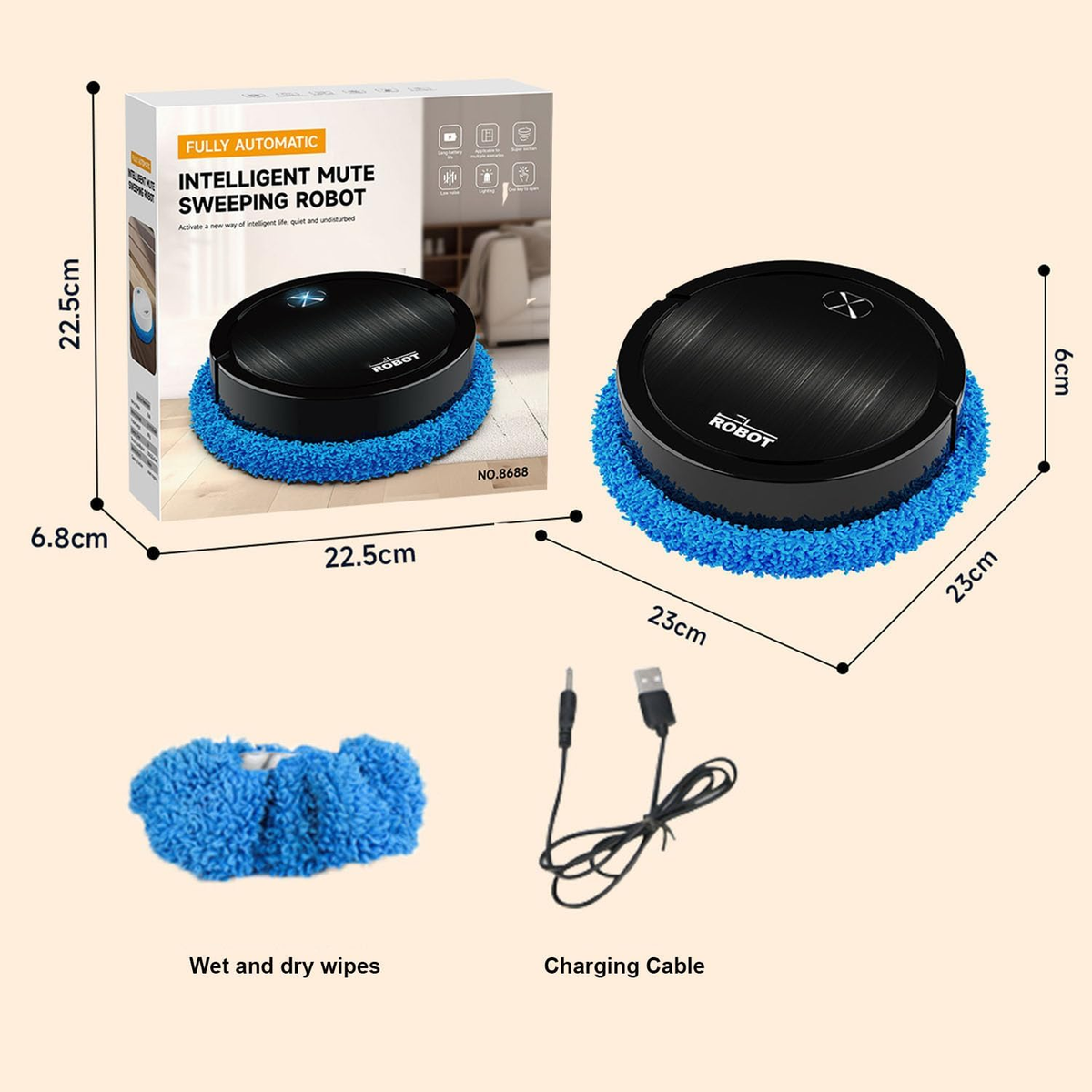 Robot Mop, Quiet Smart Mopping Robot-Robot Mop, Quiet Smart Mopping Robot