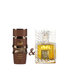 Lattafa Asad Bourbon & Lattafa Khamrah Qahwa, 100ml x2