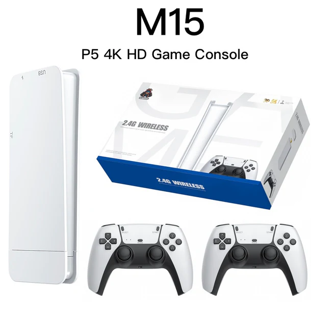 Konzolë GameStick M15 2.4G Wireless me 2 controller dhe +20.000 lojëra
