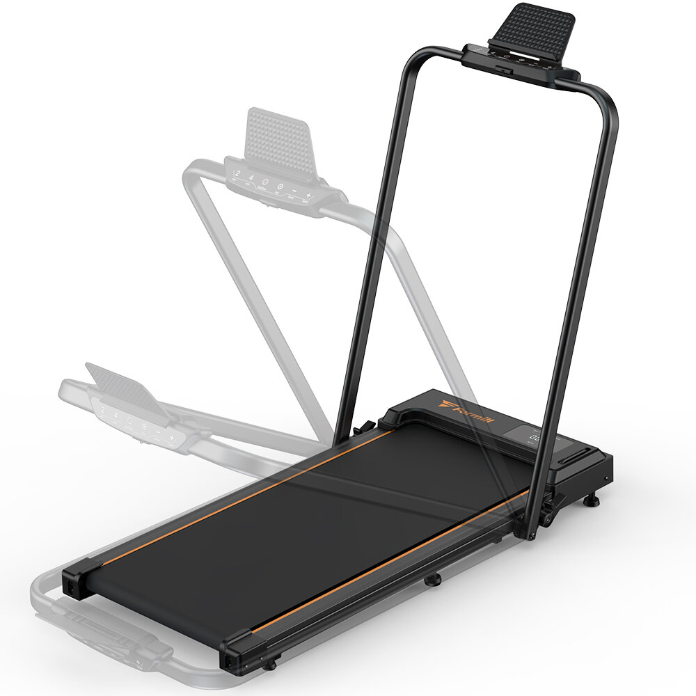 Folding Treadmill with Handrail & Adjustable Incline, 1-10 km/h Portable Running Machine for Home, walking pad LED Display, Phone Holder & Remote Control-Folding Treadmill with Handrail & Adjustable Incline, 1-10 km/h Portable Running Machine for Home, walking pad LED Display, Phone Holder & Remote Control