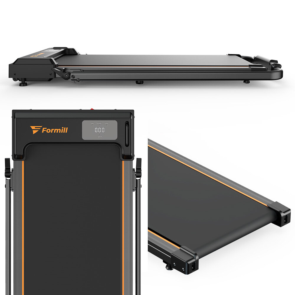 Folding Treadmill with Handrail & Adjustable Incline, 1-10 km/h Portable Running Machine for Home, walking pad LED Display, Phone Holder & Remote Control-Folding Treadmill with Handrail & Adjustable Incline, 1-10 km/h Portable Running Machine for Home, walking pad LED Display, Phone Holder & Remote Control