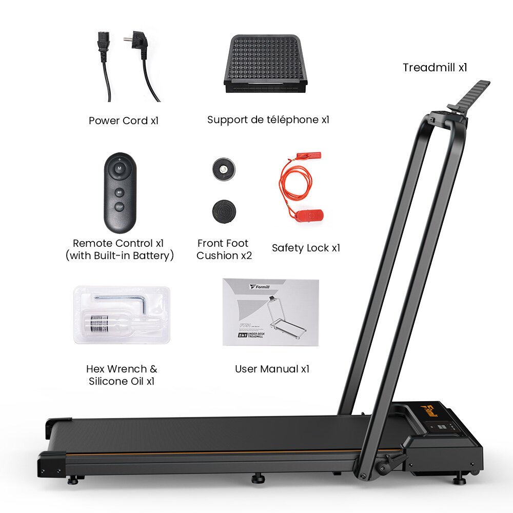 Folding Treadmill with Handrail & Adjustable Incline, 1-10 km/h Portable Running Machine for Home, walking pad LED Display, Phone Holder & Remote Control-Folding Treadmill with Handrail & Adjustable Incline, 1-10 km/h Portable Running Machine for Home, walking pad LED Display, Phone Holder & Remote Control